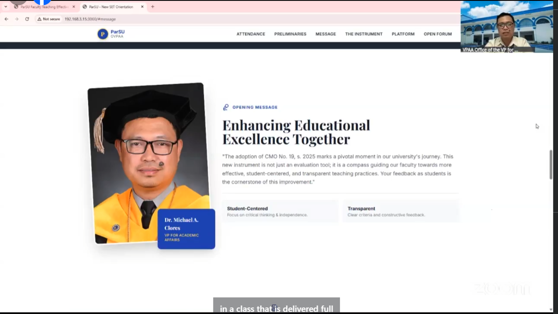 𝐏𝐚𝐫𝐒𝐔 𝐨𝐧𝐛𝐨𝐚𝐫𝐝𝐬 𝐒𝐭𝐮𝐝𝐞𝐧𝐭𝐬 𝐨𝐧 𝐭𝐡𝐞 𝐍𝐞𝐰 𝐓𝐞𝐚𝐜𝐡𝐢𝐧𝐠 𝐄𝐟𝐟𝐞𝐜𝐭𝐢𝐯𝐞𝐧𝐞𝐬𝐬 𝐈𝐧𝐬𝐭𝐫𝐮𝐦𝐞𝐧𝐭 𝐟𝐨𝐫 𝐒𝐘 𝟐𝟎𝟐𝟓–𝟐𝟎𝟐𝟔