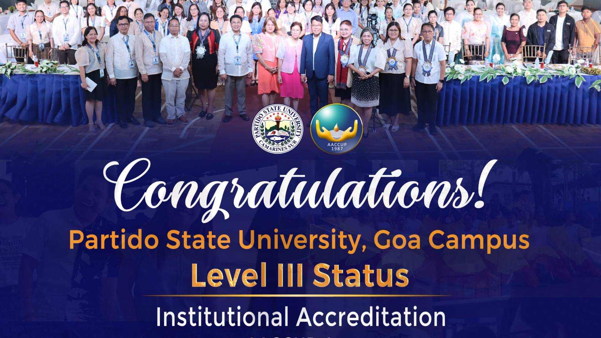 𝐋𝐞𝐯𝐞𝐥 𝐈𝐈𝐈 𝐈𝐧𝐬𝐭𝐢𝐭𝐮𝐭𝐢𝐨𝐧𝐚𝐥 𝐀𝐜𝐜𝐫𝐞𝐝𝐢𝐭𝐚𝐭𝐢𝐨𝐧 𝐆𝐫𝐚𝐧𝐭𝐞𝐝 𝐭𝐨 𝐏𝐚𝐫𝐒𝐔 𝐛𝐲 𝐀𝐀𝐂𝐂𝐔𝐏