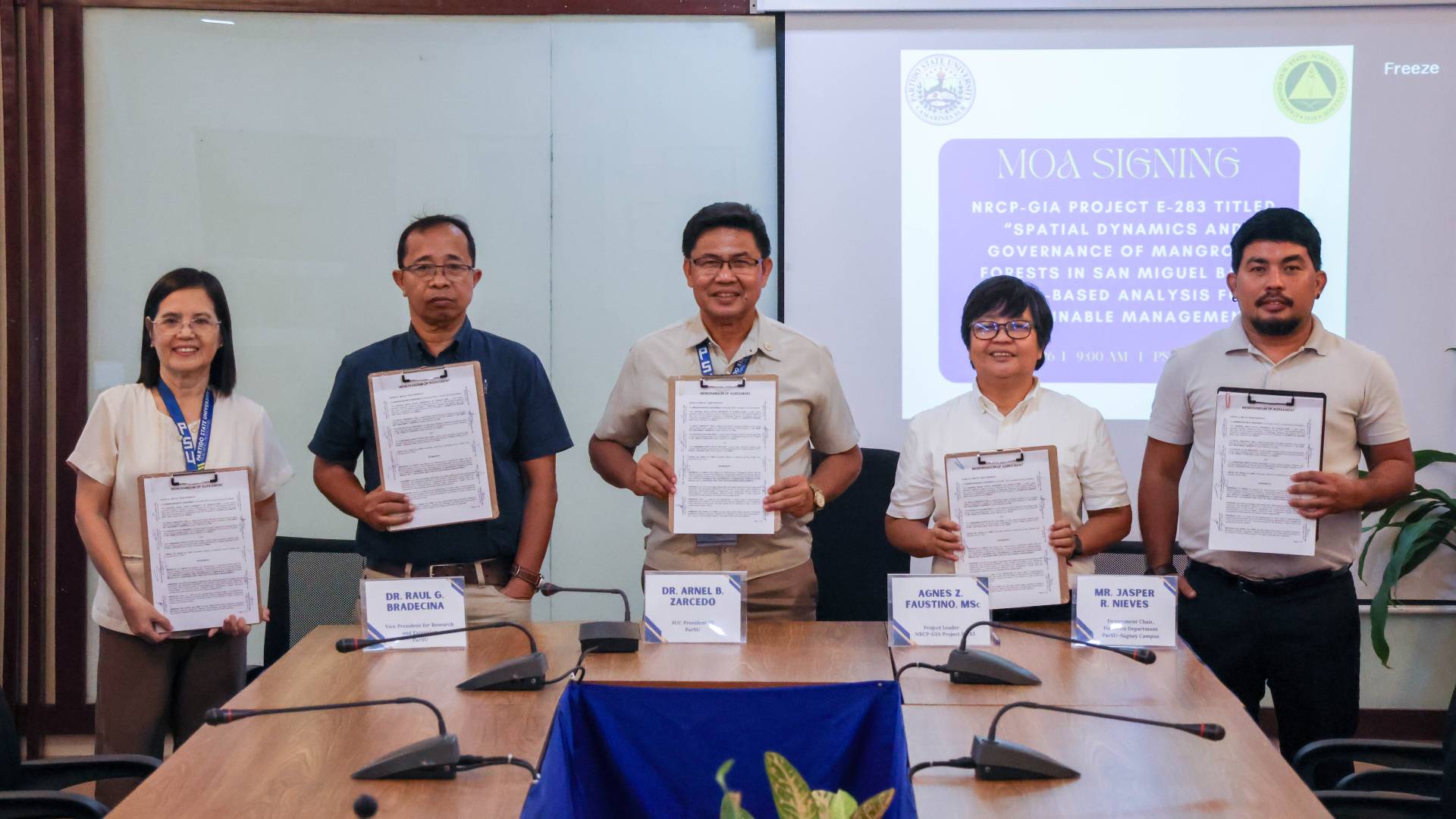 𝐏𝐚𝐫𝐒𝐔, 𝐂𝐁𝐒𝐔𝐀 𝐅𝐨𝐫𝐦𝐚𝐥𝐢𝐳𝐞 𝐑𝐞𝐬𝐞𝐚𝐫𝐜𝐡 𝐏𝐚𝐫𝐭𝐧𝐞𝐫𝐬𝐡𝐢𝐩 𝐟𝐨𝐫 𝐒𝐚𝐧 𝐌𝐢𝐠𝐮𝐞𝐥 𝐁𝐚𝐲 𝐌𝐚𝐧𝐠𝐫𝐨𝐯𝐞 𝐒𝐭𝐮𝐝𝐲