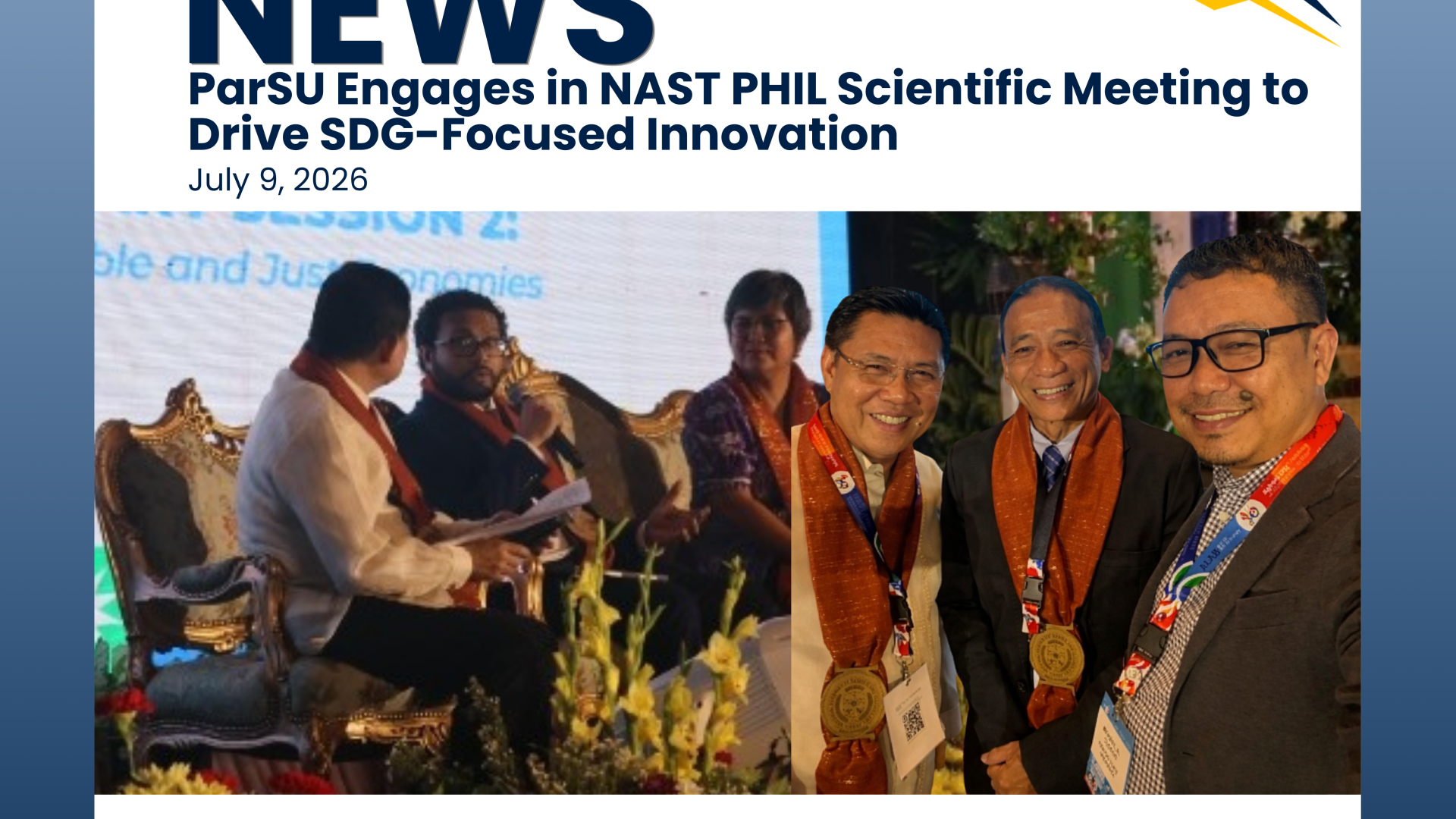 ParSU Engages in NAST PHIL Scientific Meeting to Drive SDG-Focused Innovation 